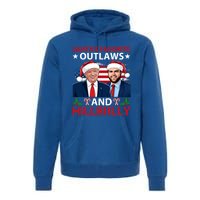 Santa’S Favorite Outlaws And Hillbiilly Trump Vance Christmas Funny Gift Premium Hoodie