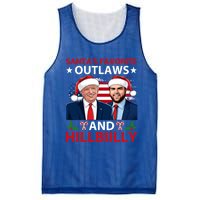 Santa’S Favorite Outlaws And Hillbiilly Trump Vance Christmas Funny Gift Mesh Reversible Basketball Jersey Tank