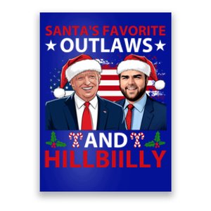 Santa’S Favorite Outlaws And Hillbiilly Trump Vance Christmas Funny Gift Poster