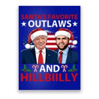 Santa’S Favorite Outlaws And Hillbiilly Trump Vance Christmas Funny Gift Poster