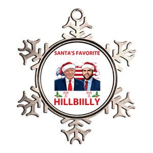 Santa’S Favorite Outlaws And Hillbiilly Trump Vance Christmas Funny Gift Metallic Star Ornament