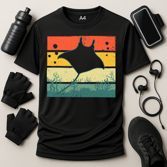 Stingray Funny Ocean Animal Cooling Performance Crew T-Shirt