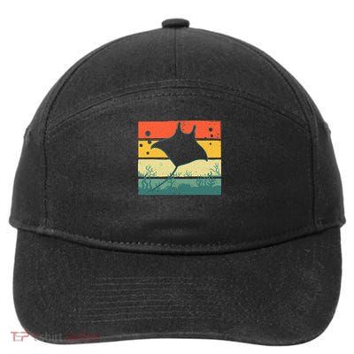 Stingray Funny Ocean Animal 7-Panel Snapback Hat