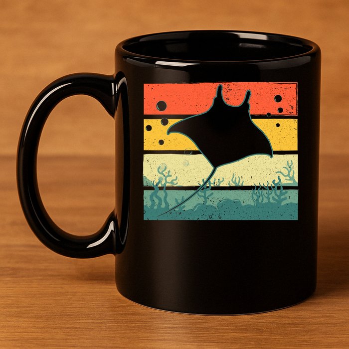 Stingray Funny Ocean Animal 11oz C Handle Ceramic Mug