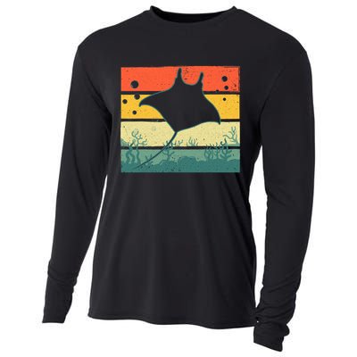 Stingray Funny Ocean Animal Cooling Performance Long Sleeve Crew