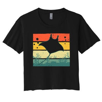 Stingray Funny Ocean Animal Crop Top