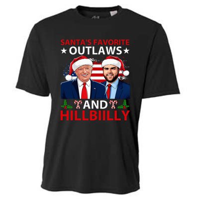 Santa’S Favorite Outlaws & Hillbiilly Trump Vance Christmas Cooling Performance Crew T-Shirt