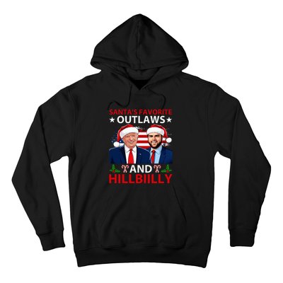 Santa’S Favorite Outlaws & Hillbiilly Trump Vance Christmas Hoodie