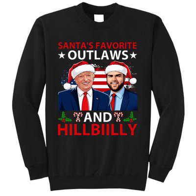 Santa’S Favorite Outlaws & Hillbiilly Trump Vance Christmas Tall Sweatshirt