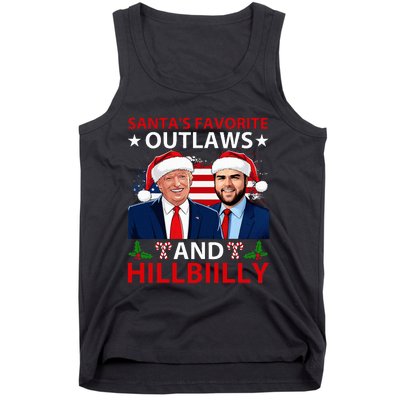 Santa’S Favorite Outlaws & Hillbiilly Trump Vance Christmas Tank Top