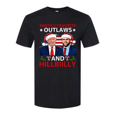 Santa’S Favorite Outlaws & Hillbiilly Trump Vance Christmas Softstyle CVC T-Shirt