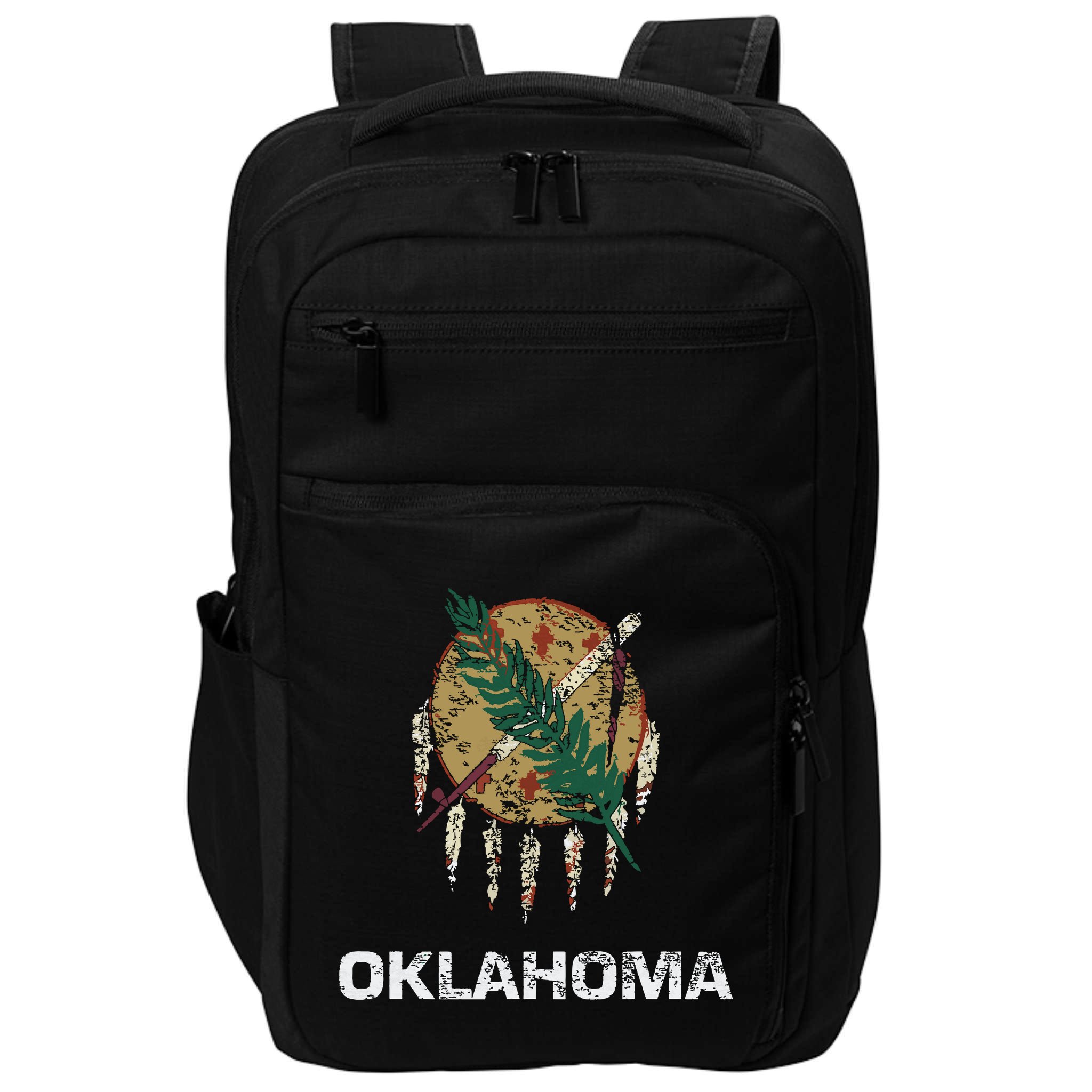 State Flag Of Oklahoma Tulsa Norman Oklahoma City Impact Tech Backpack