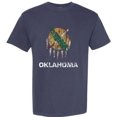 State Flag Of Oklahoma Tulsa Norman Oklahoma City Garment-Dyed Heavyweight T-Shirt