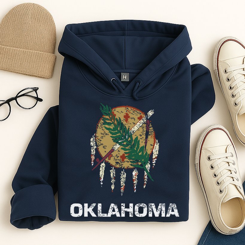 State Flag Of Oklahoma Tulsa Norman Oklahoma City Hoodie