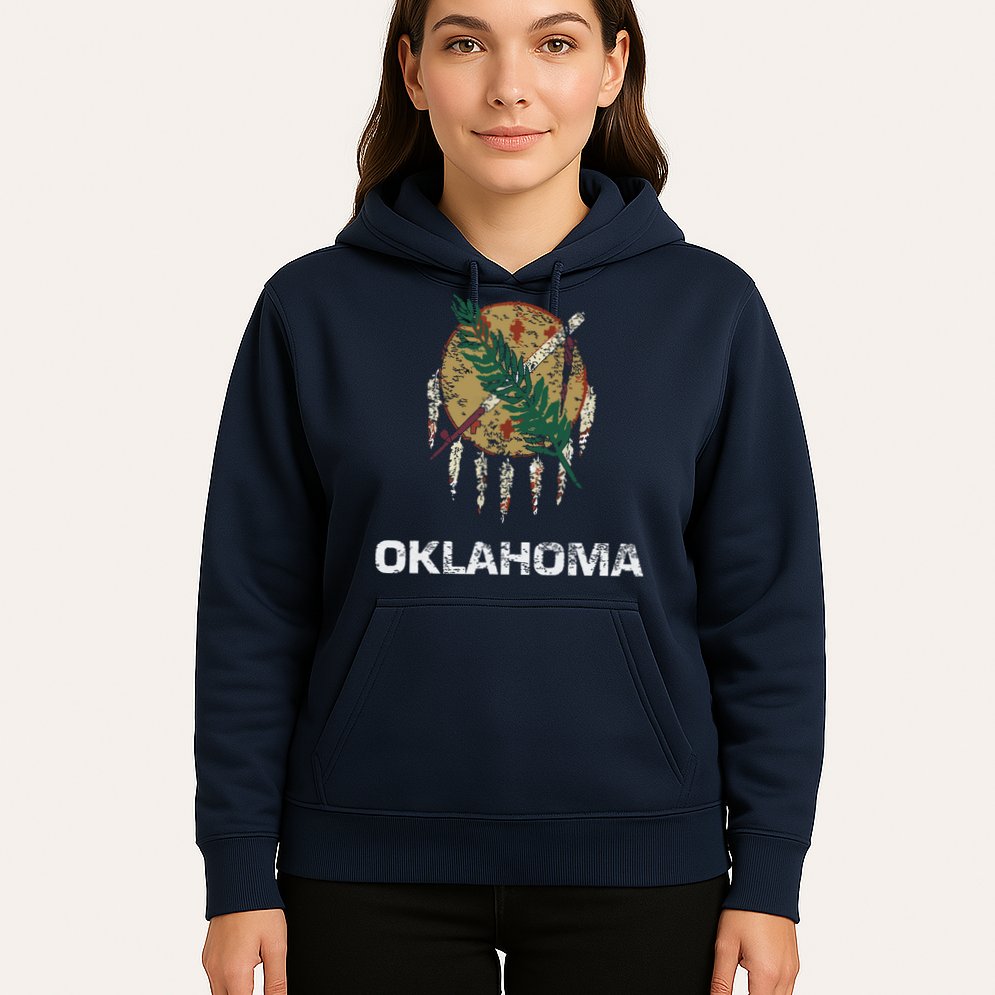 State Flag Of Oklahoma Tulsa Norman Oklahoma City Hoodie