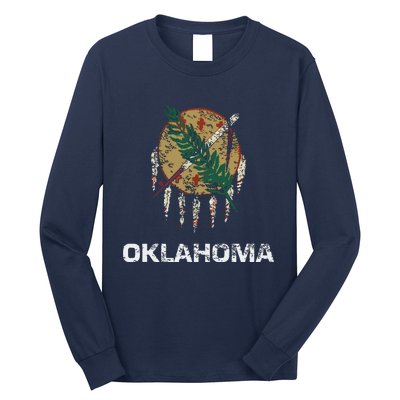 State Flag Of Oklahoma Tulsa Norman Oklahoma City Long Sleeve Shirt