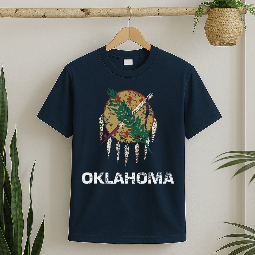 State Flag Of Oklahoma Tulsa Norman Oklahoma City T-Shirt
