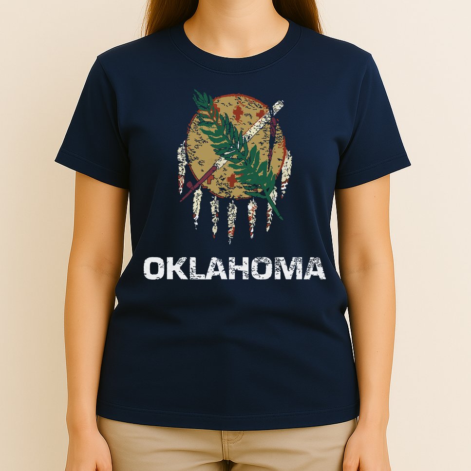 State Flag Of Oklahoma Tulsa Norman Oklahoma City T-Shirt