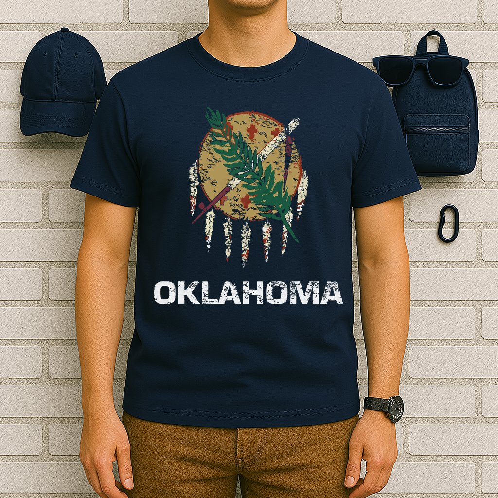 State Flag Of Oklahoma Tulsa Norman Oklahoma City T-Shirt