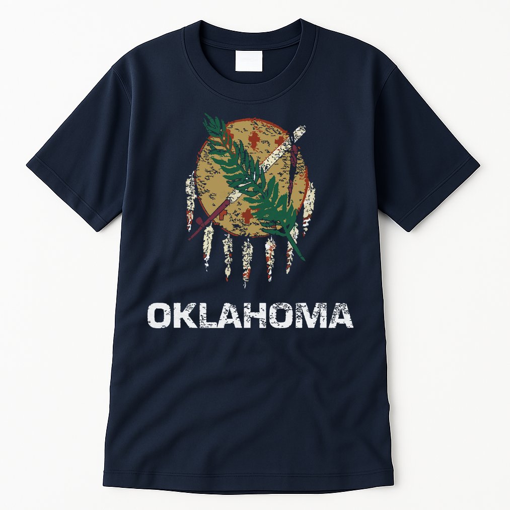 State Flag Of Oklahoma Tulsa Norman Oklahoma City Tall T-Shirt