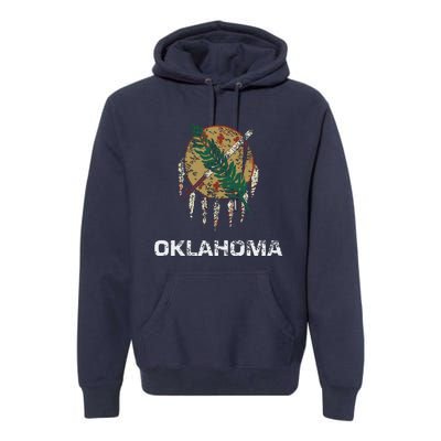 State Flag Of Oklahoma Tulsa Norman Oklahoma City Premium Hoodie