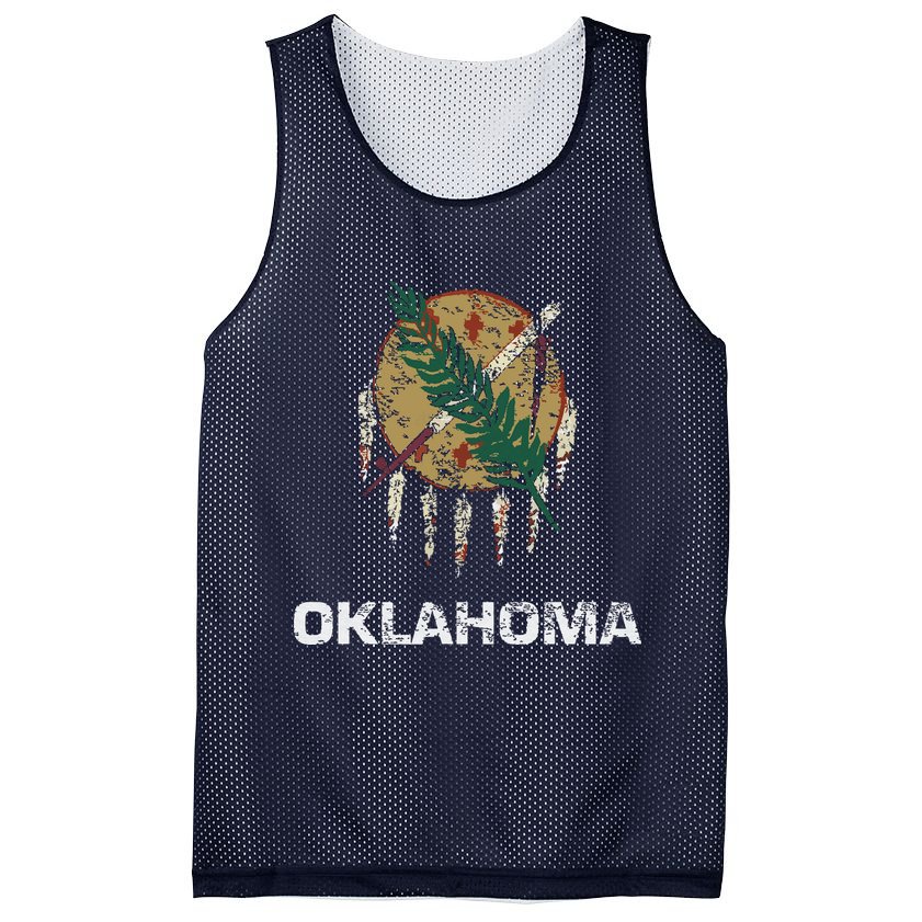 State Flag Of Oklahoma Tulsa Norman Oklahoma City Mesh Reversible Basketball Jersey Tank