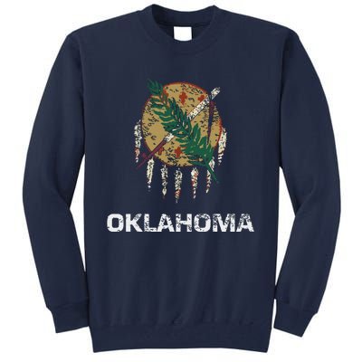 State Flag Of Oklahoma Tulsa Norman Oklahoma City Tall Sweatshirt