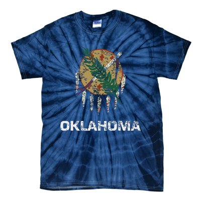 State Flag Of Oklahoma Tulsa Norman Oklahoma City Tie-Dye T-Shirt