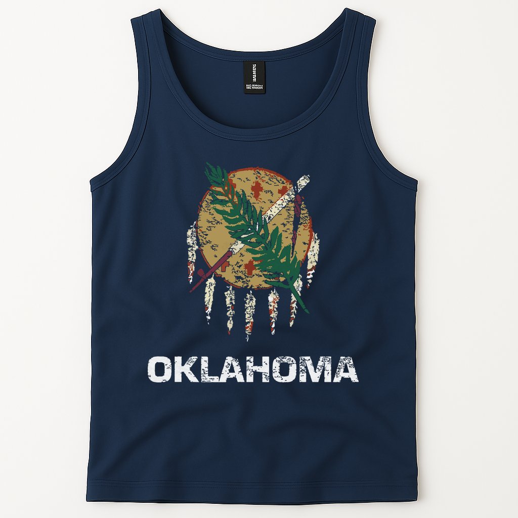 State Flag Of Oklahoma Tulsa Norman Oklahoma City Tank Top
