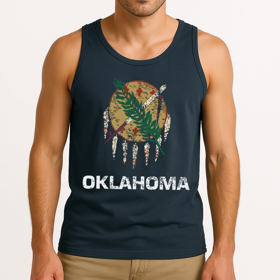 State Flag Of Oklahoma Tulsa Norman Oklahoma City Tank Top