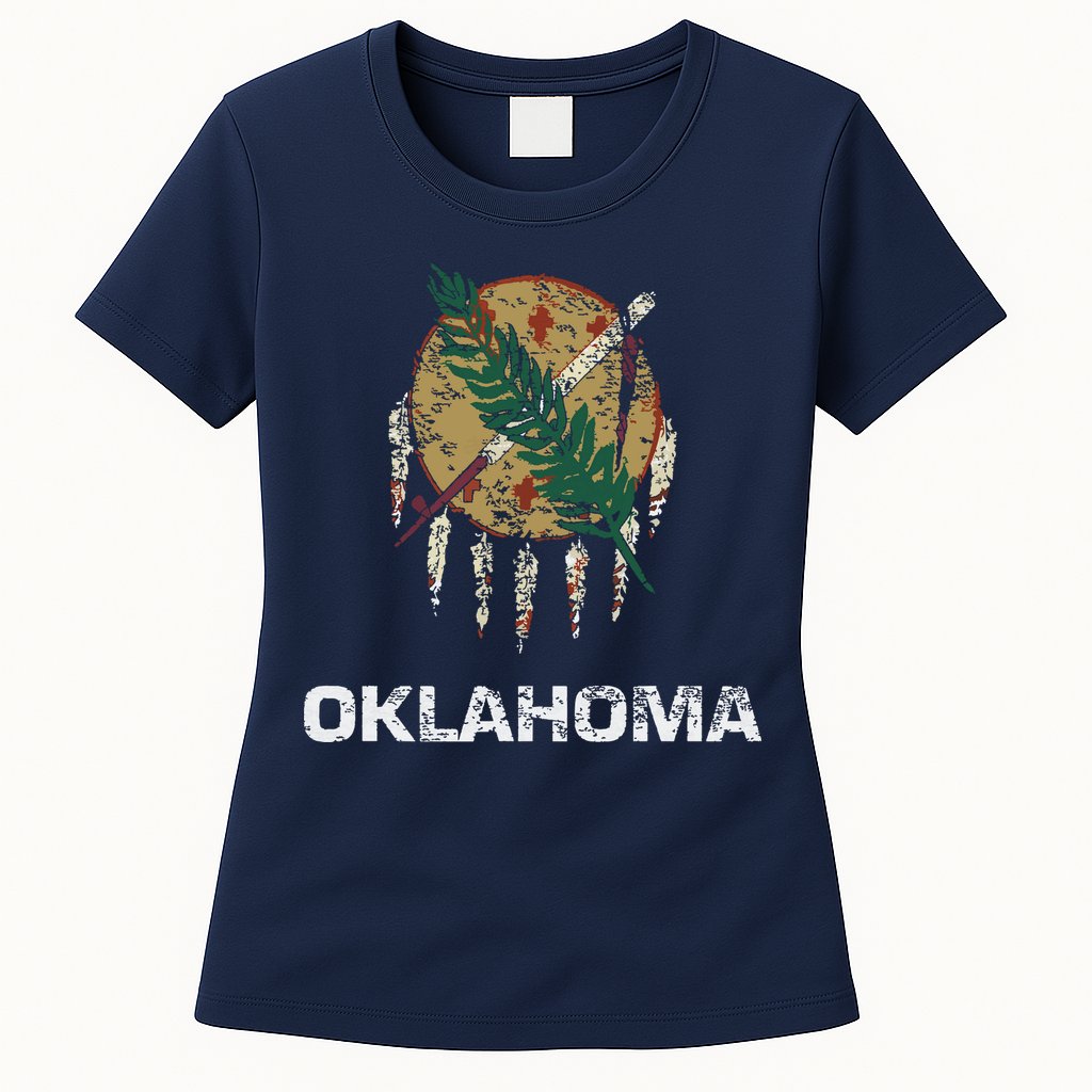 State Flag Of Oklahoma Tulsa Norman Oklahoma City Womens T-Shirt