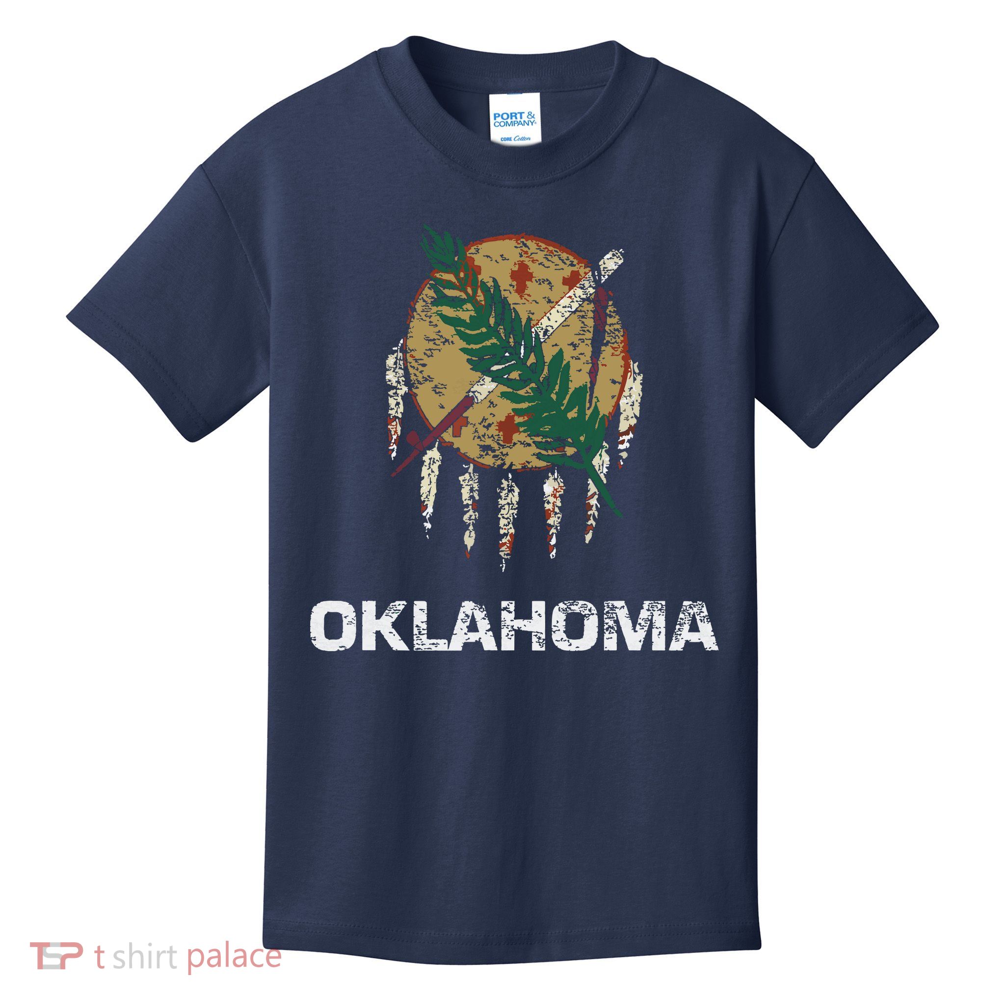 State Flag Of Oklahoma Tulsa Norman Oklahoma City Kids T-Shirt