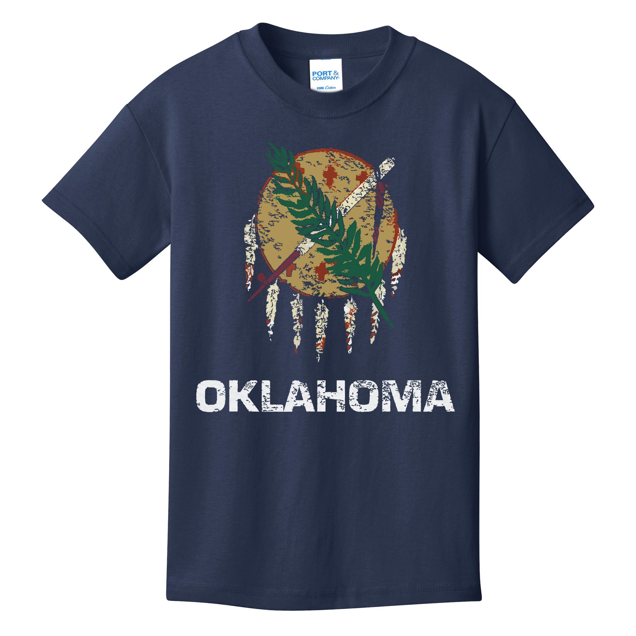 State Flag Of Oklahoma Tulsa Norman Oklahoma City Kids T-Shirt