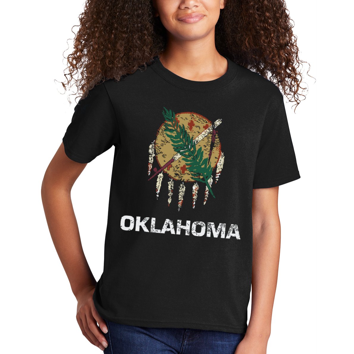 State Flag Of Oklahoma Tulsa Norman Oklahoma City Kids T-Shirt