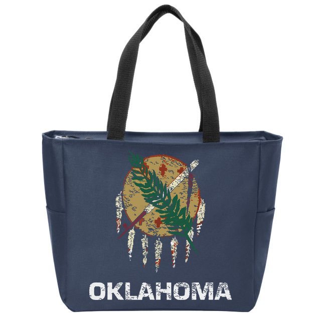 State Flag Of Oklahoma Tulsa Norman Oklahoma City Zip Tote Bag