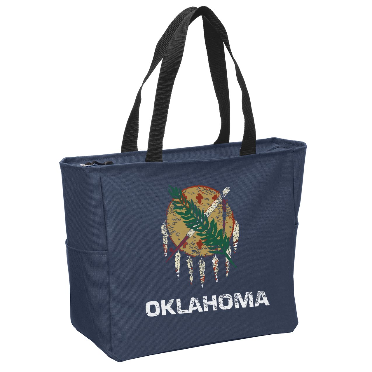 State Flag Of Oklahoma Tulsa Norman Oklahoma City Zip Tote Bag