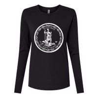 State Flag Of Virginia Seal Roanoke Richmond Norfolk Womens Cotton Relaxed Long Sleeve T-Shirt