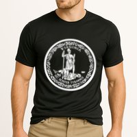 State Flag Of Virginia Seal Roanoke Richmond Norfolk Cooling Performance Crew T-Shirt