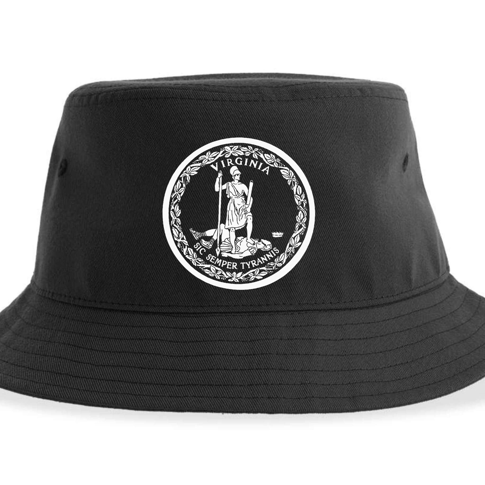 State Flag Of Virginia Seal Roanoke Richmond Norfolk Sustainable Bucket Hat