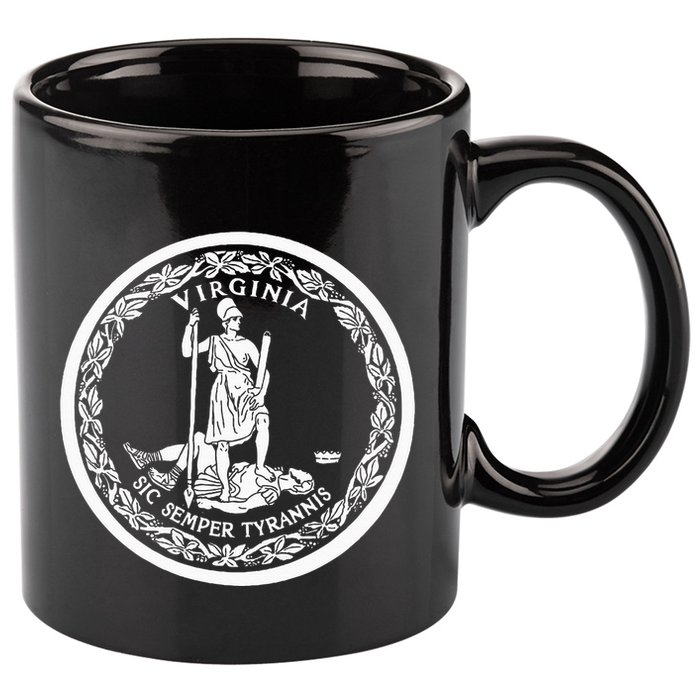 State Flag Of Virginia Seal Roanoke Richmond Norfolk 11oz C Handle Ceramic Mug