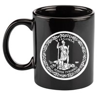 State Flag Of Virginia Seal Roanoke Richmond Norfolk 11oz C Handle Ceramic Mug