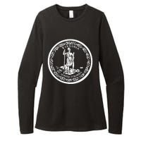 State Flag Of Virginia Seal Roanoke Richmond Norfolk Womens CVC Long Sleeve Shirt