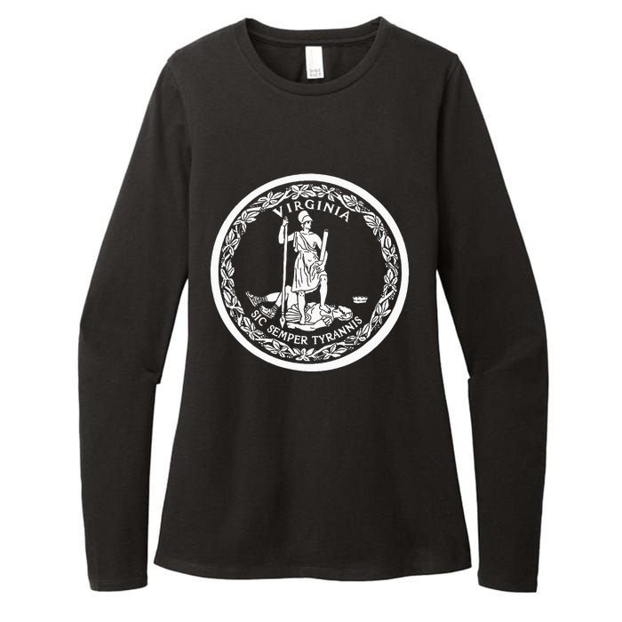 State Flag Of Virginia Seal Roanoke Richmond Norfolk Womens CVC Long Sleeve Shirt