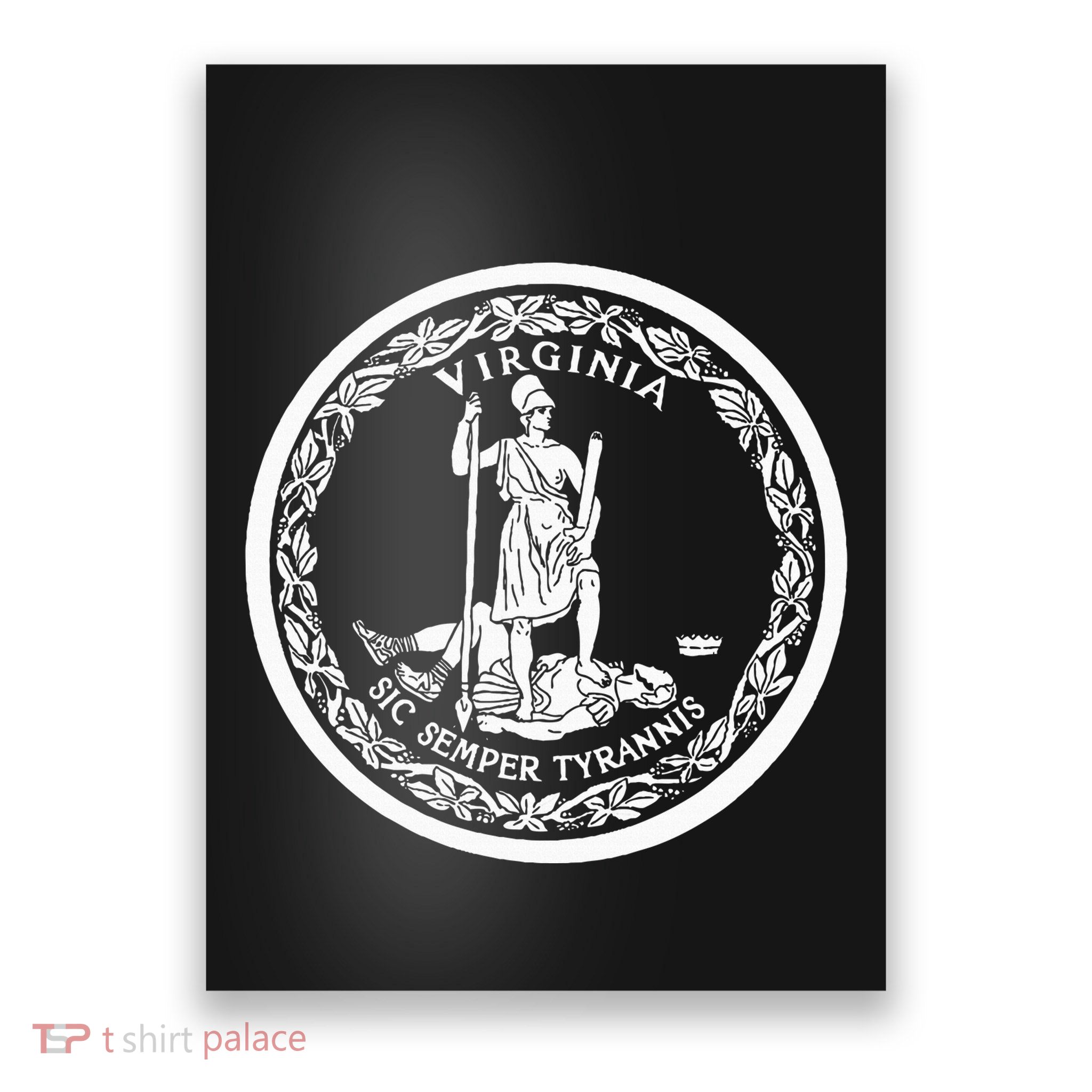 State Flag Of Virginia Seal Roanoke Richmond Norfolk Poster