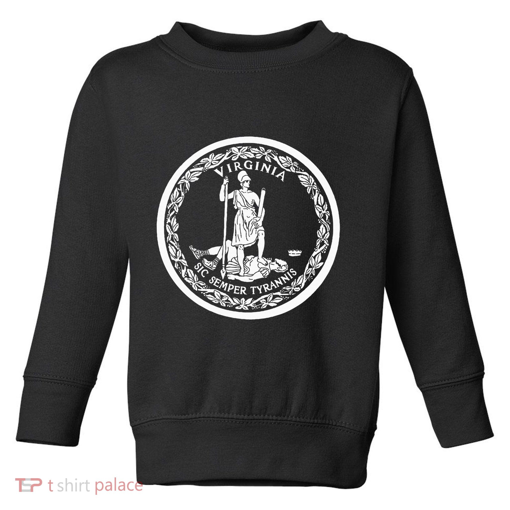 State Flag Of Virginia Seal Roanoke Richmond Norfolk Toddler Sweatshirt