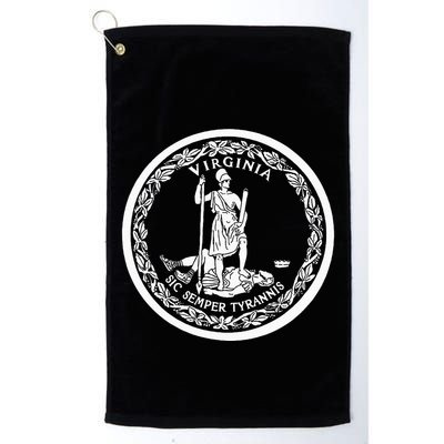 State Flag Of Virginia Seal Roanoke Richmond Norfolk Golf Towel
