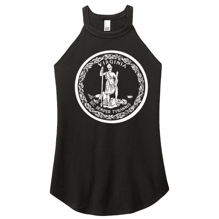 State Flag Of Virginia Seal Roanoke Richmond Norfolk Women's Perfect Tri Rocker Tank