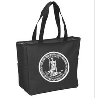 State Flag Of Virginia Seal Roanoke Richmond Norfolk Zip Tote Bag