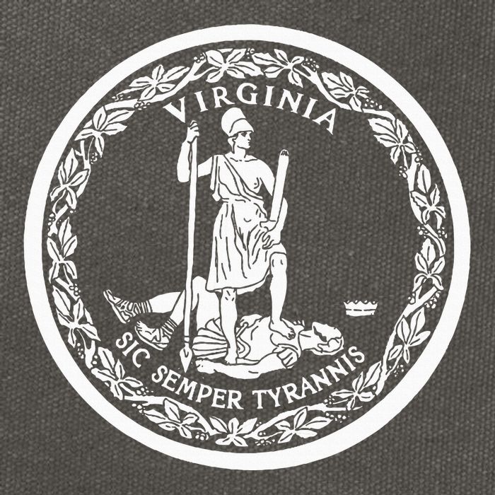 State Flag Of Virginia Seal Roanoke Richmond Norfolk Cotton Canvas Backpack