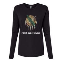 STATE FLAG OF OKLAHOMA TULSA NORMAN OKLAHOMA CITY Womens Cotton Relaxed Long Sleeve T-Shirt